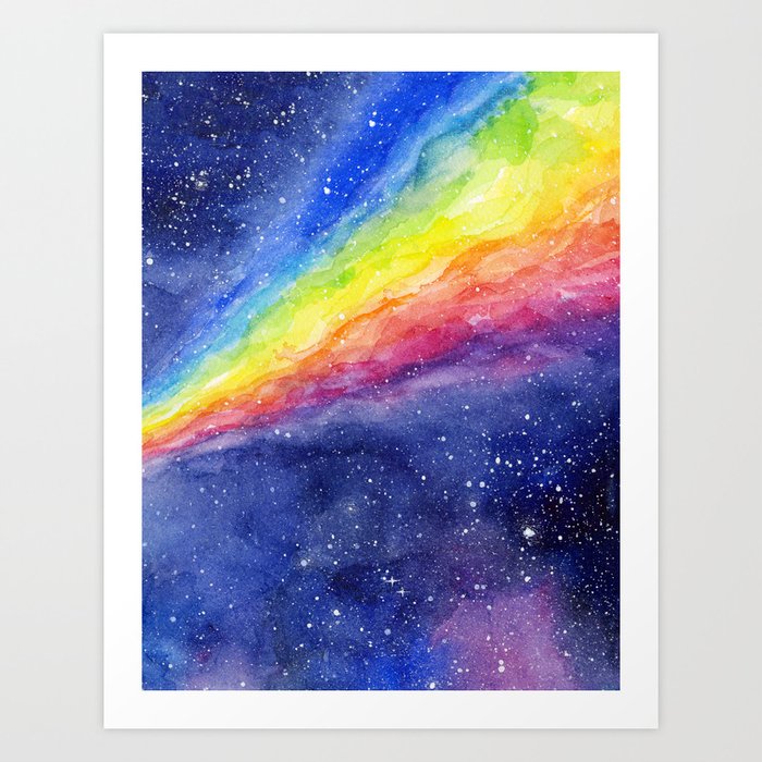 A Rainbow in Space Art Print