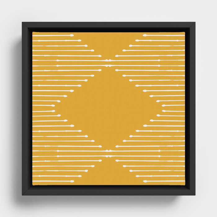 Geo (Yellow) Framed Canvas