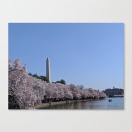 Tidal Basin in Cherry Blossom Season, Washington DC Canvas Print