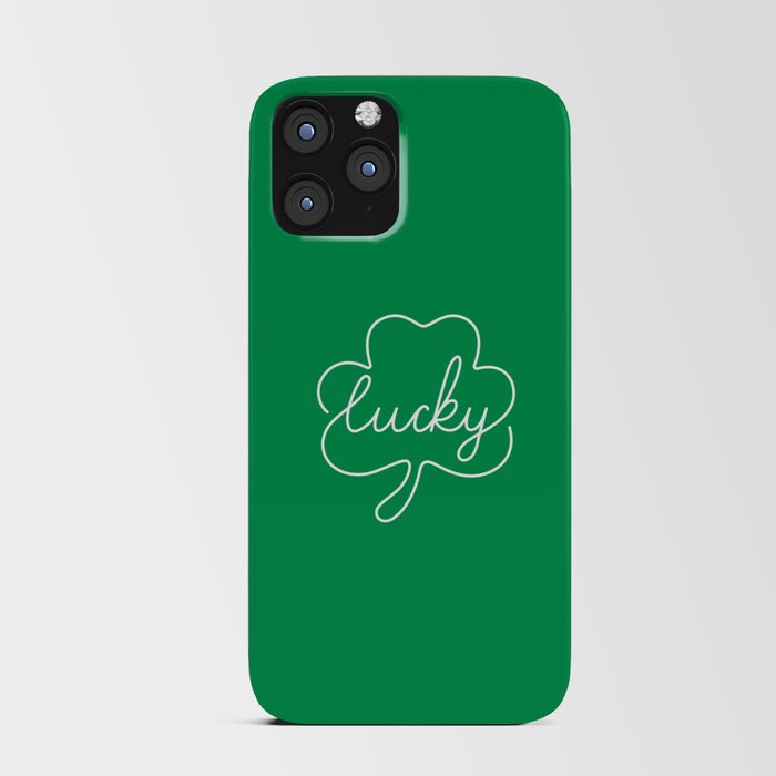 Lucky shamrock one line style iPhone Card Case