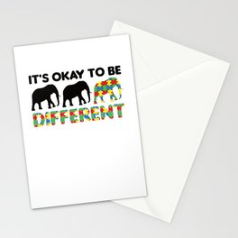 Autism Awareness Month Puzzle Different Elephant Stationery Card