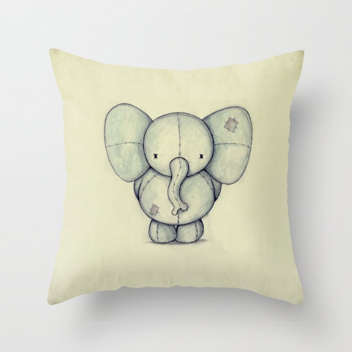 Cute Elephant Throw Pillow