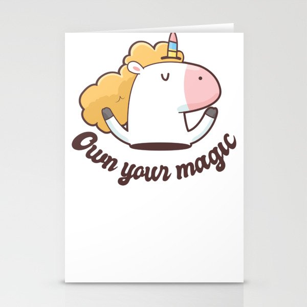 Unicorn - Own your magic Stationery Cards