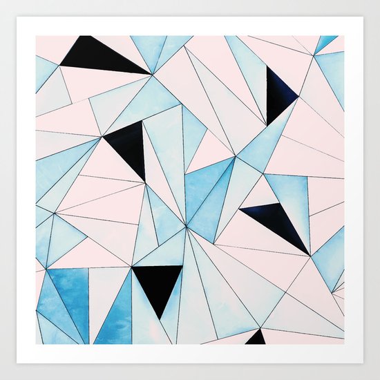 Geometric Washout #society6 #decor #buyart Art Print