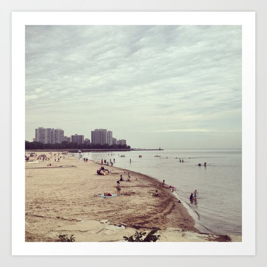 Foster Beach in Chicago Art Print