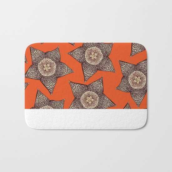 stapelia flower Bath Mat