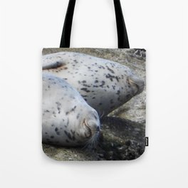 Happy Harbor Seals Tote Bag