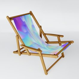 Abstract Aurora Borealis - Holographic Look Sling Chair