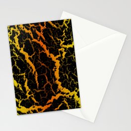 Cracked Space Lava - Yellow/Orange Stationery Card