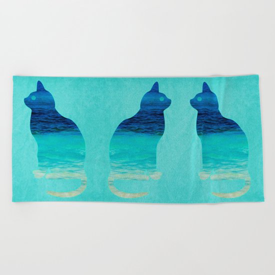 SEA CAT Beach Towel