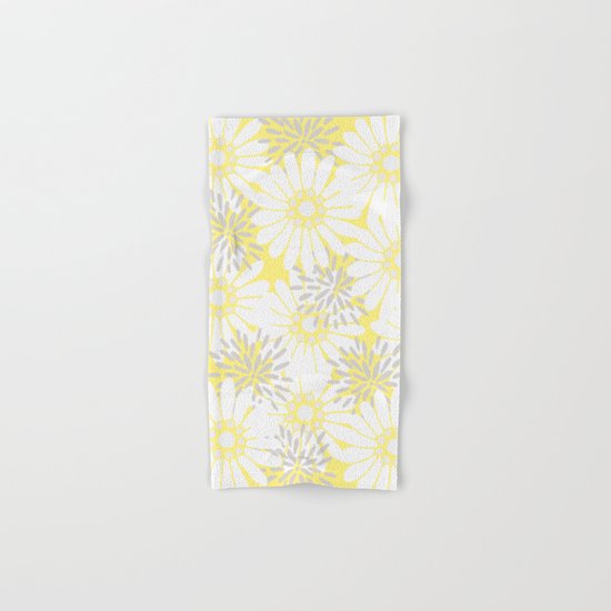 Summer Flowers Yellow Hand & Bath Towel
