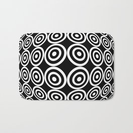 Tribute to Vasarely 7 -visual illusion- black circle Bath Mat | Vasarely, Checked, Graphicdesign, Cosmatesque, Mandala, Symetric, Abstemious, Equipoise, Geometric, Symmetry 