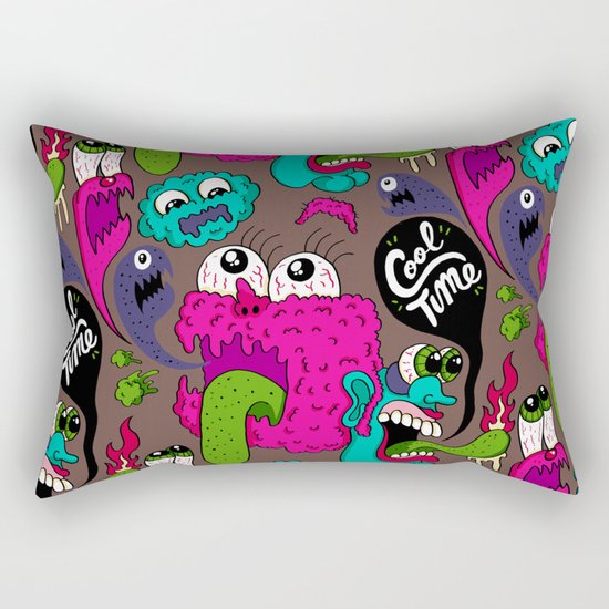 Cool Time Pattern Rectangular Pillow