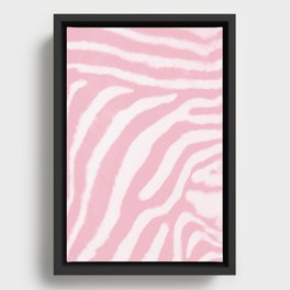 Pastel pink zebra print Framed Canvas