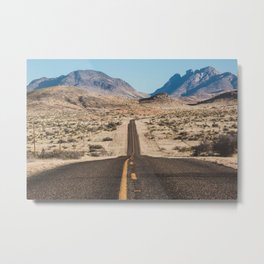 High Desert Highway Metal Print | Southwesterndecor, Mancave, Empty, Western, Desert, Westtexas, Desertdecor, Texasdecor, Wanderlust, Southwestern 