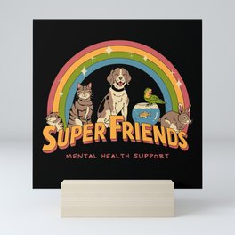 Super Mental Health Friends Mini Art Print