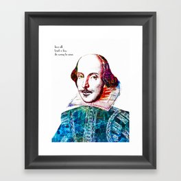 Graffitied Shakespeare Framed Art Print