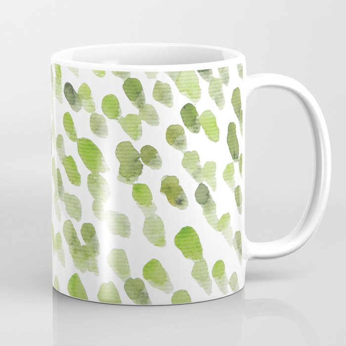 Imperfect brush strokes - olive green Coffee Mug