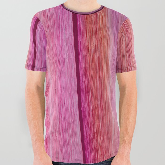 Abstract painting with fuchsia and pink colors All Over Graphic Tee