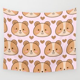 Cute baby hamster pattern  Wall Tapestry