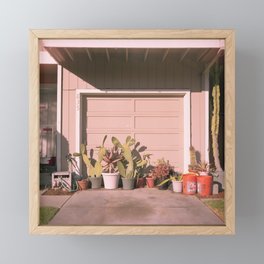 Pink Cactus Framed Mini Art Print
