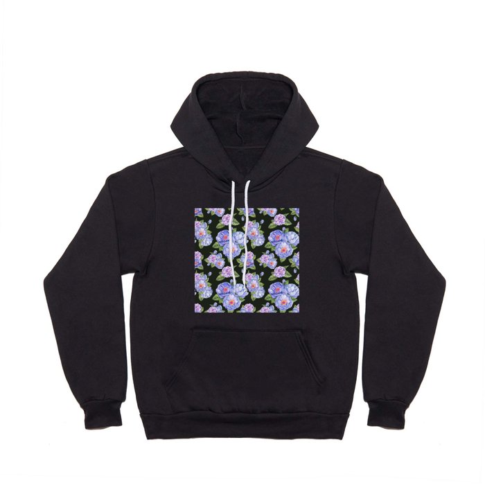 Purple Floral Pattern Hoody