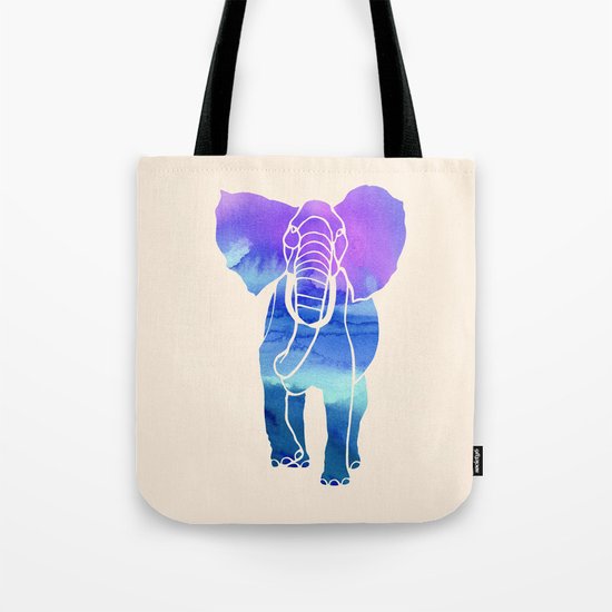 Watercolor Elephant Tote Bag