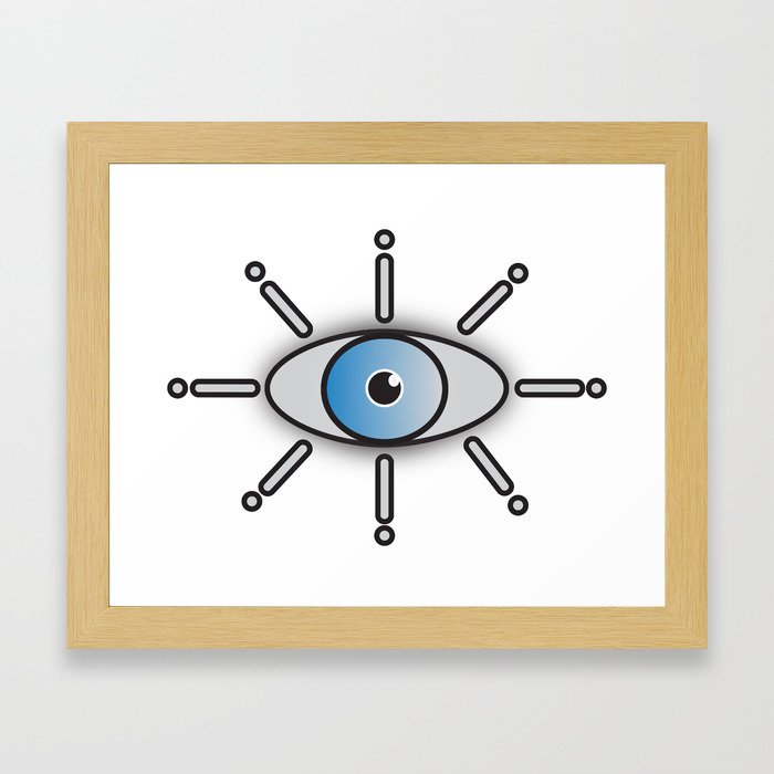 Eye of God - Blue Framed Art Print