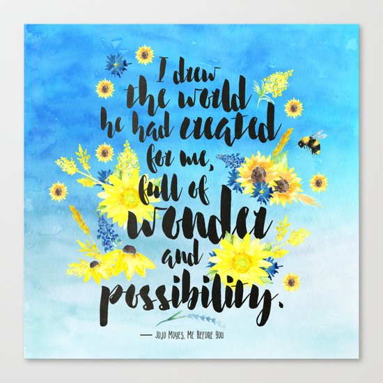 Me Before You - Wonder and Possibility Canvas Print