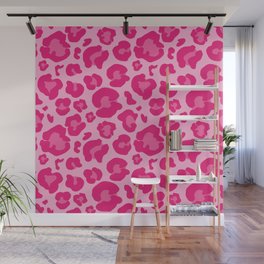 Pink Leopard Print Pattern Wallpaper - Preppy Aesthetic Wall Mural