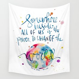 Matilda Quote - Roald Dahl - Power to Change the World Wall Tapestry