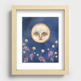 Moon for flowers Recessed Framed Print
