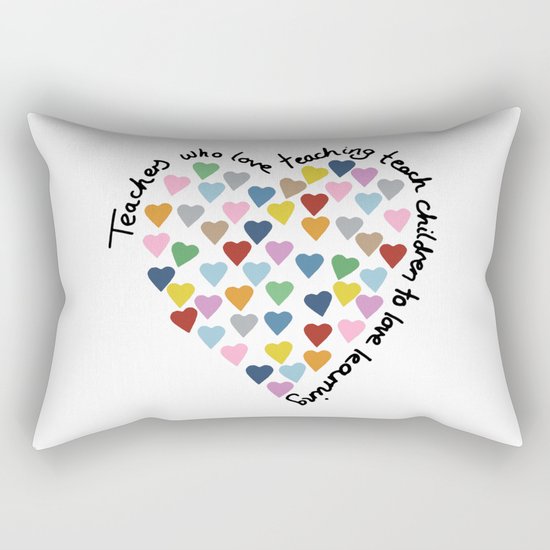 Hearts Heart Teacher Rectangular Pillow