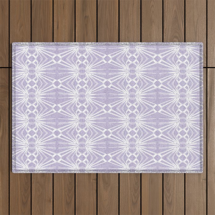 Velvet Spider Web Pattern Reverse in Lilac Outdoor Rug