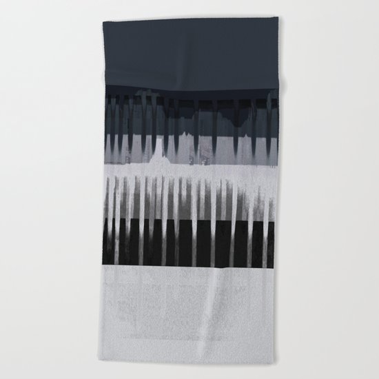 White Wash, Dark Alleys, Blue Wharf Beach Towel