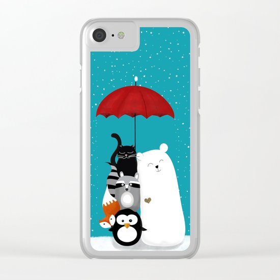 Umbrella party Clear iPhone Case
