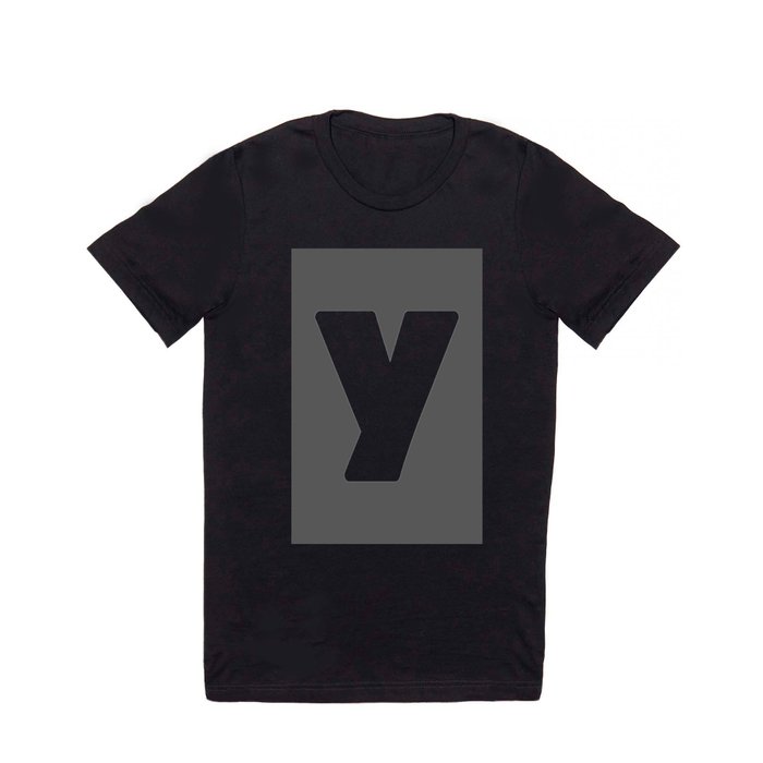 y (White & Grey Letter) T Shirt