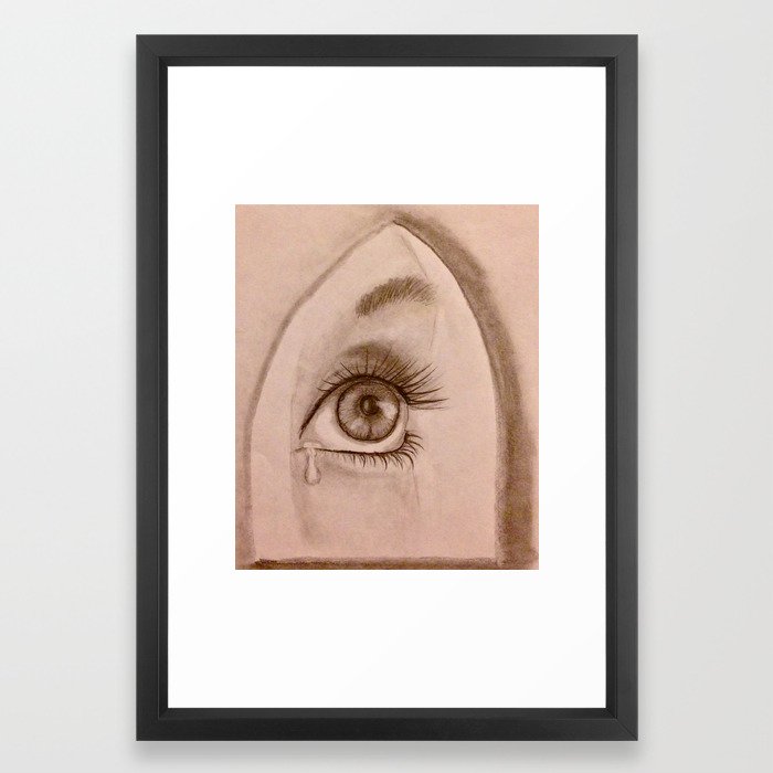 Sadness In The Eye Framed Art Print