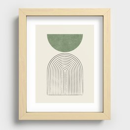 Arch balance green Recessed Framed Print