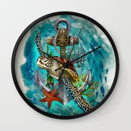 Turtle and Sea Wall Clock