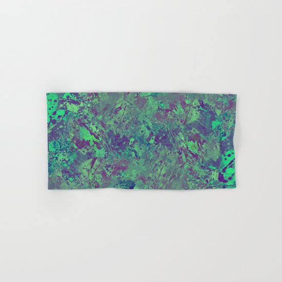 Cool And Calm - Abstract blue and purple painting, icy, chilled out, calming, relaxing artwork Hand & Bath Towel