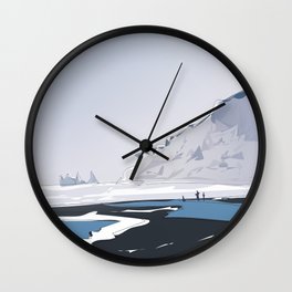 Vik Reynisfjara Black Sand Beach, Iceland Wall Clock