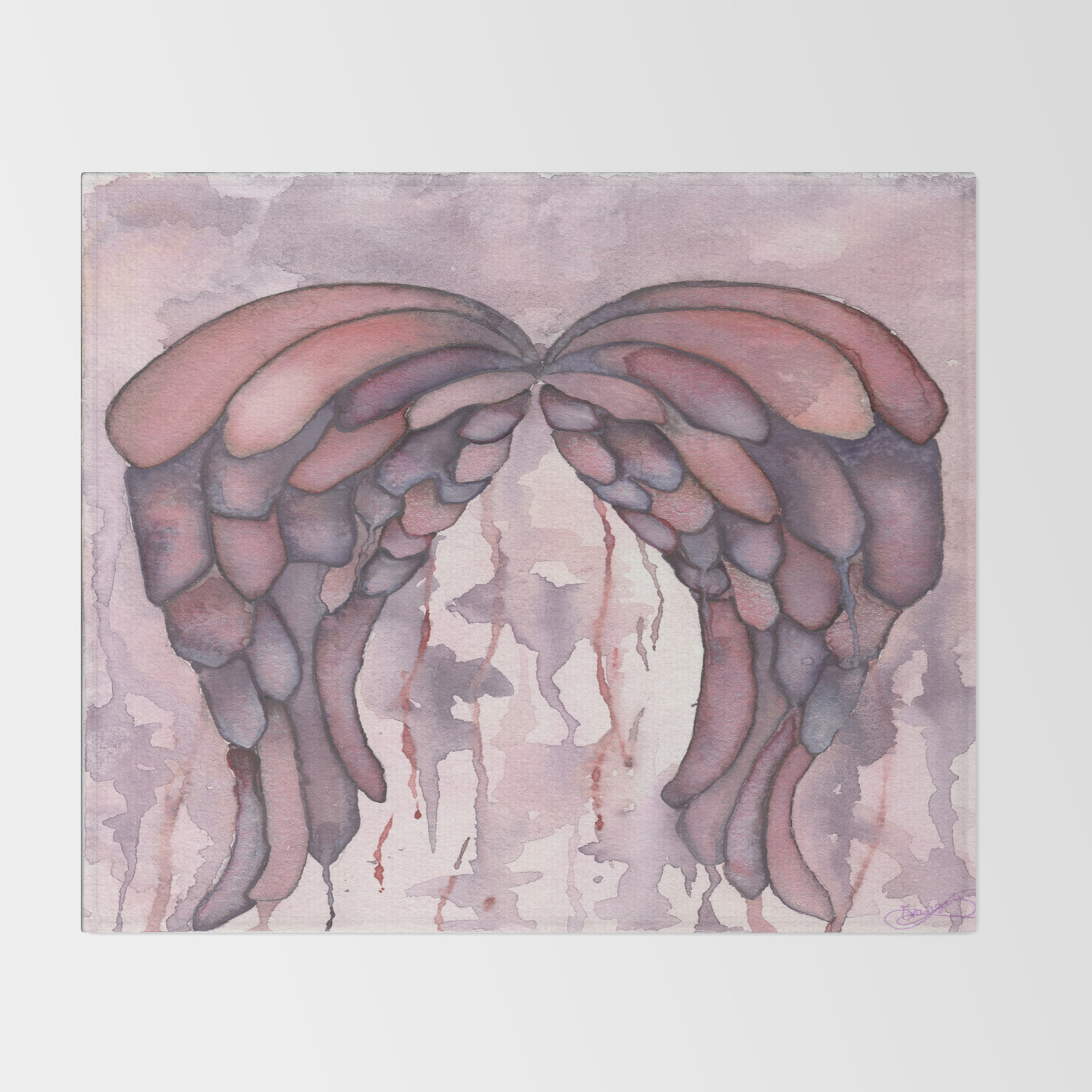 Shimmer Wings Watercolor Painting Wall Art Watercolor Art