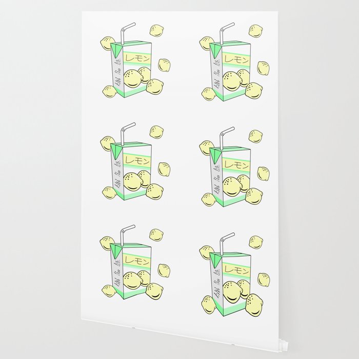 Japanese Lemon Juice Box 90s Aesthetic Pastel Anime Wallpaper By