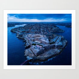 Valletta at Dusk Art Print