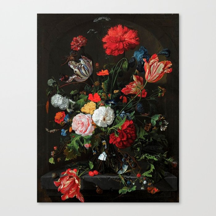 Still Life With Flowers By Jan Davidsz. de Heem Canvas Print
