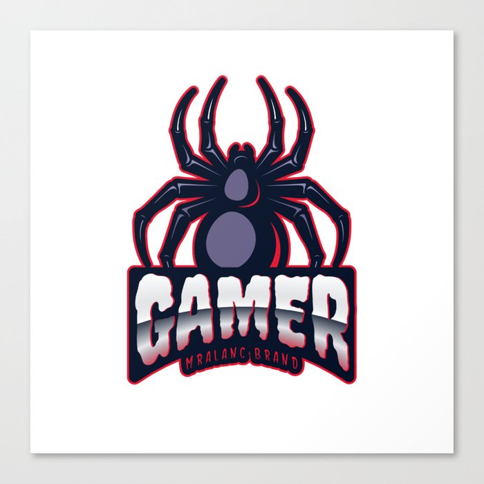 Spider Glowing Red - MrAlanC Brand Gamer Collection Canvas Print