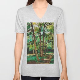 Impressionist Trees After Matisse V Neck T Shirt