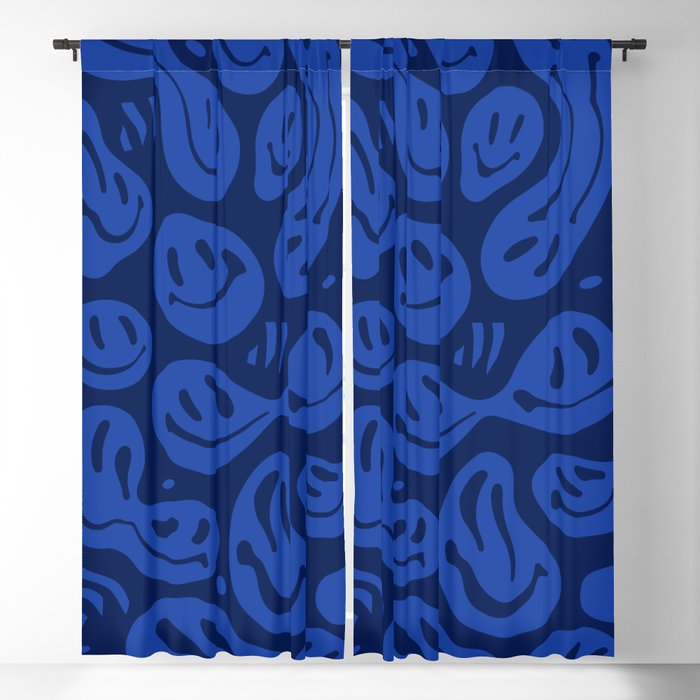 Cool Blue Melted Happiness Blackout Curtain