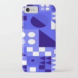 Blue geometry art iPhone Case